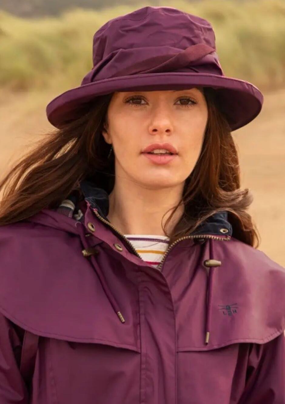 Lighthouse Simple Island Living Size Small Purple Cloche Hat Wide Brim